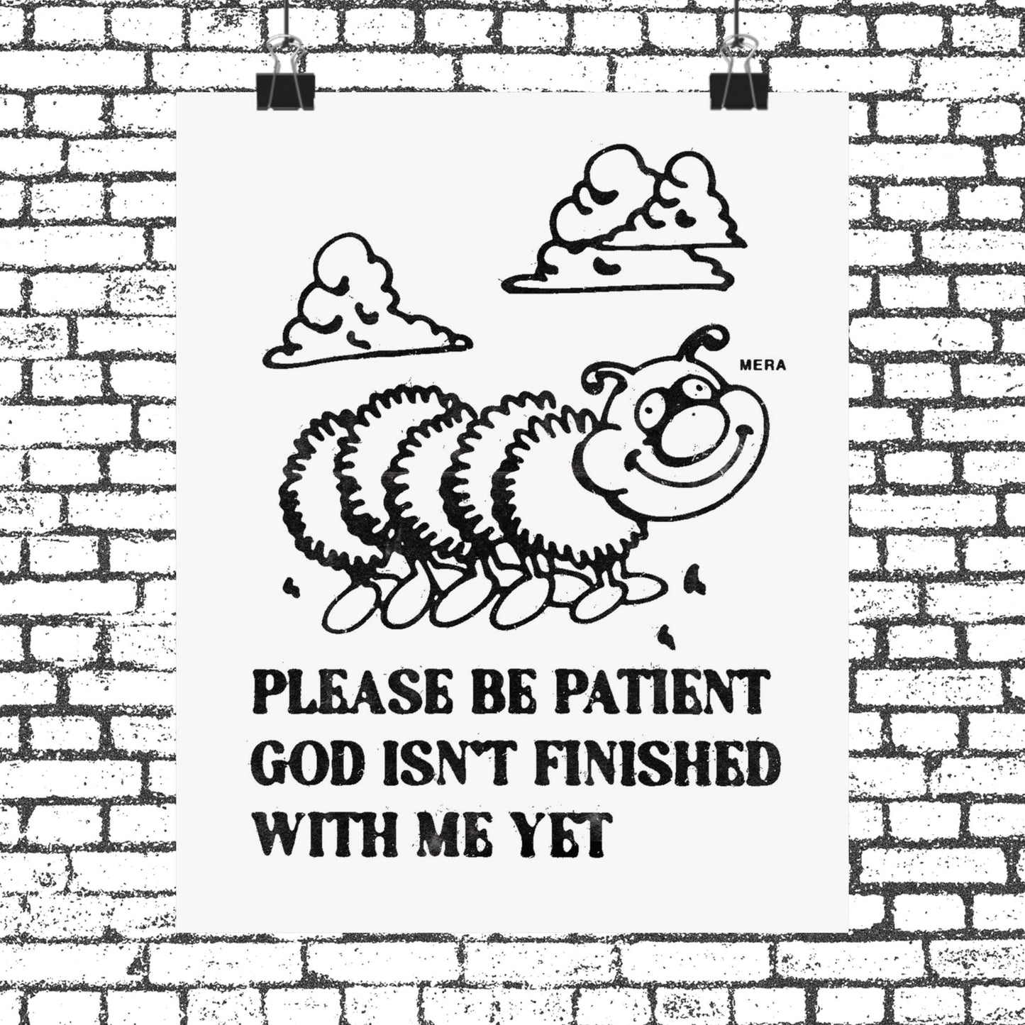 "Caterpillar" Design Matte Print