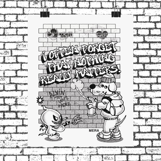 "Wes Graffiti Wall" Design Matte Print