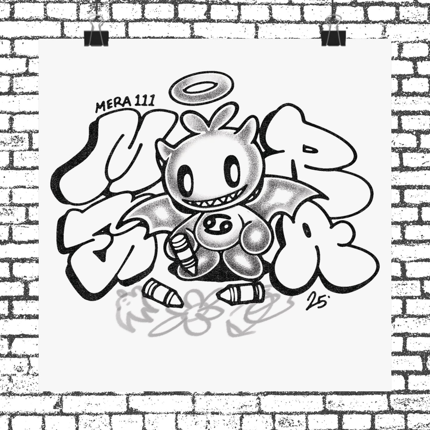 "Chao Throwie" Design Matte Print