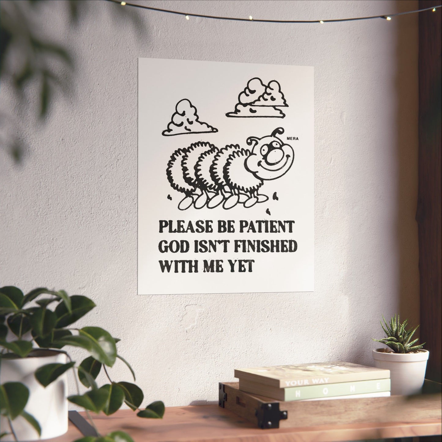 "Caterpillar" Design Matte Print