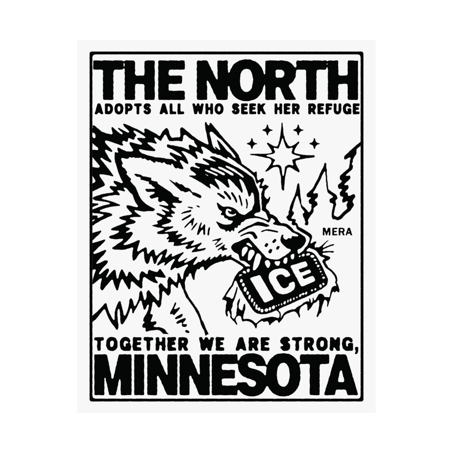 "The North Wolf" Design Matte Print